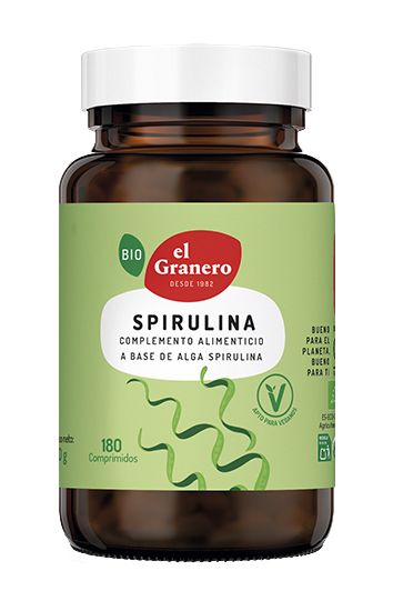 Spirulina Bio de El Granero Integral, 180 comprimidos