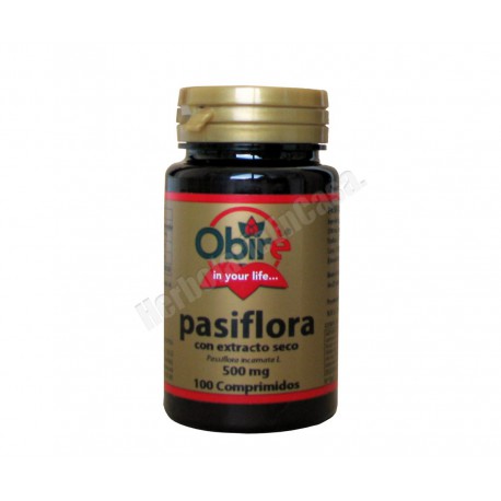 Pasiflora con extracto seco 500 mg de Obire, 100 comprimidos