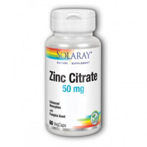 Zinc Citrate de Solaray, 60 cápsulas
